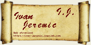 Ivan Jeremić vizit kartica